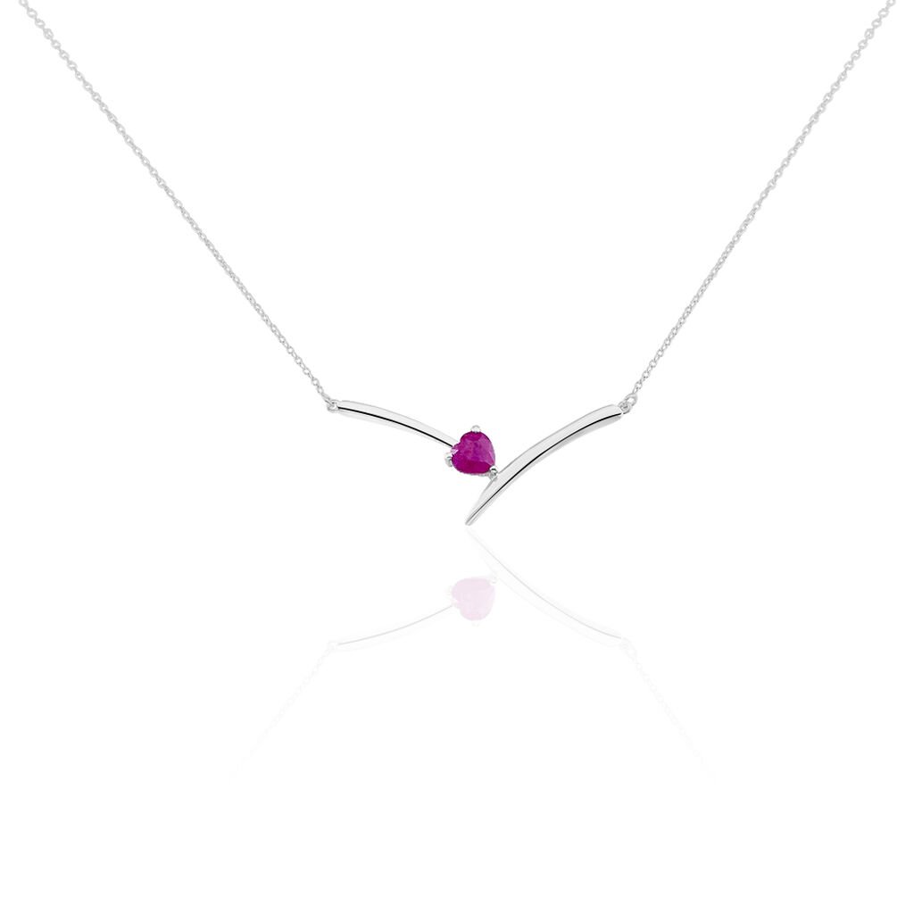 Collier Renaldine Or Blanc Rubis - Colliers Femme | Histoire d’Or