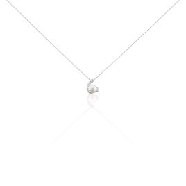 Collier Angel Or Blanc Perle De Culture Oxyde - Colliers Femme | Histoire d’Or