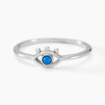 Bague Pernelle Argent Blanc Turquoise - Bagues solitaires Femme | Histoire d&rsquo;Or