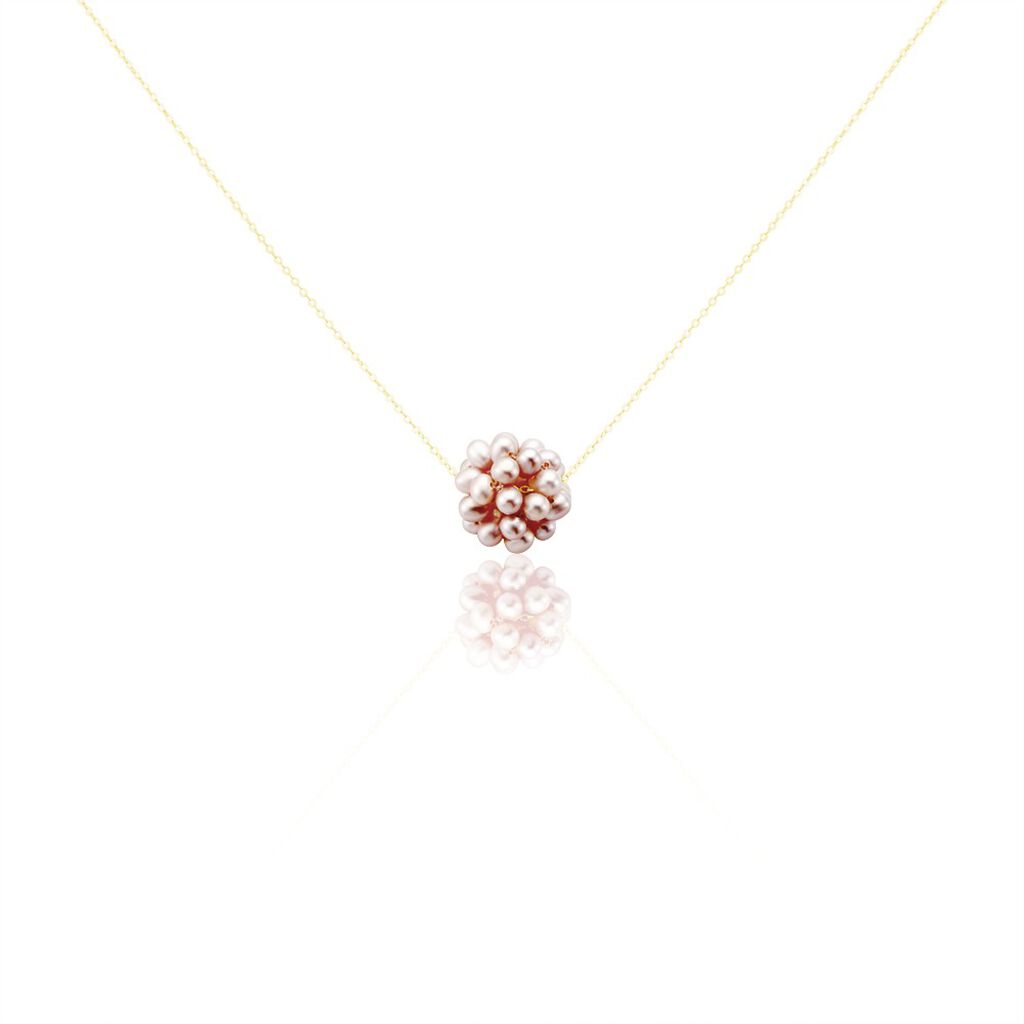 Collier Flocon Or Jaune Perles De Culture - Colliers Femme | Histoire d’Or