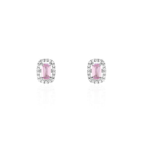 Boucles D'oreilles Puces Aladin Argent Blanc Oxyde De Zirconium - Boucles d'oreilles fantaisie Femme | Histoire d’Or