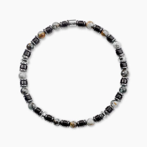 Bracelet Naturel Autres Vert H&eacute;matite Agate Turquoise - Bracelets Homme | Histoire d&rsquo;Or