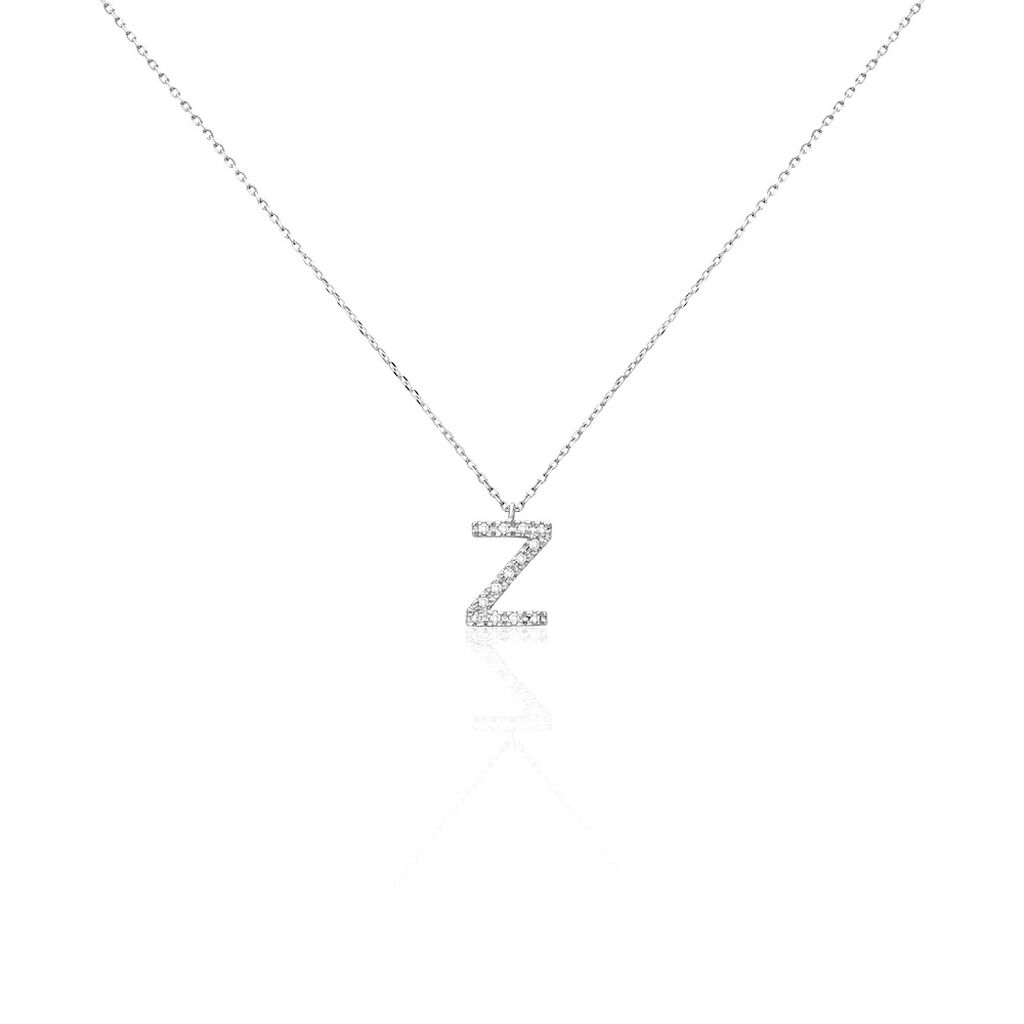 Collier Oran Or Blanc Diamant