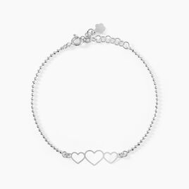 Bracelet Love Love Argent Blanc - Bracelets Coeur Femme | Histoire d’Or