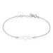 Bracelet Love Love Argent Blanc - Bracelets Coeur Femme | Histoire d’Or