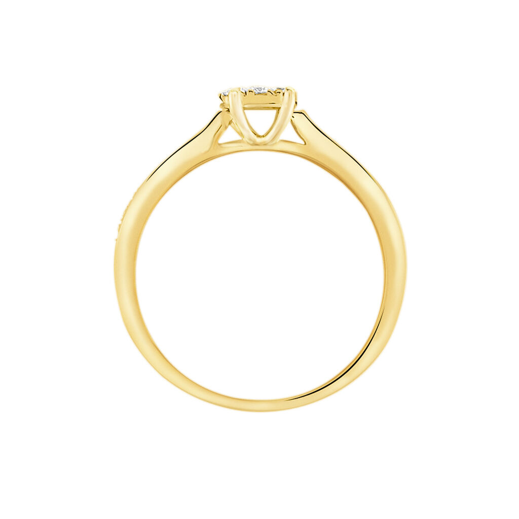 Bague Or Jaune Celia Diamants - Bagues avec pierre Femme | Histoire d’Or