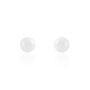 Boucles D'oreilles Puces Solene Argent Blanc Céramique
