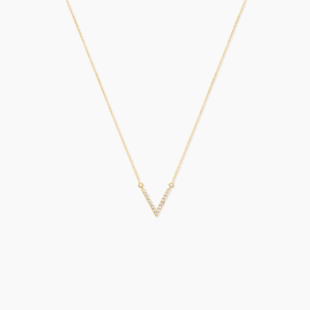 Collier Celene Or Jaune Oxyde De Zirconium - Colliers Femme | Histoire d’Or