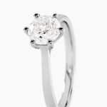 Bague Solitaire Athena Or Blanc Diamant - Bagues solitaires Femme | Histoire d&rsquo;Or