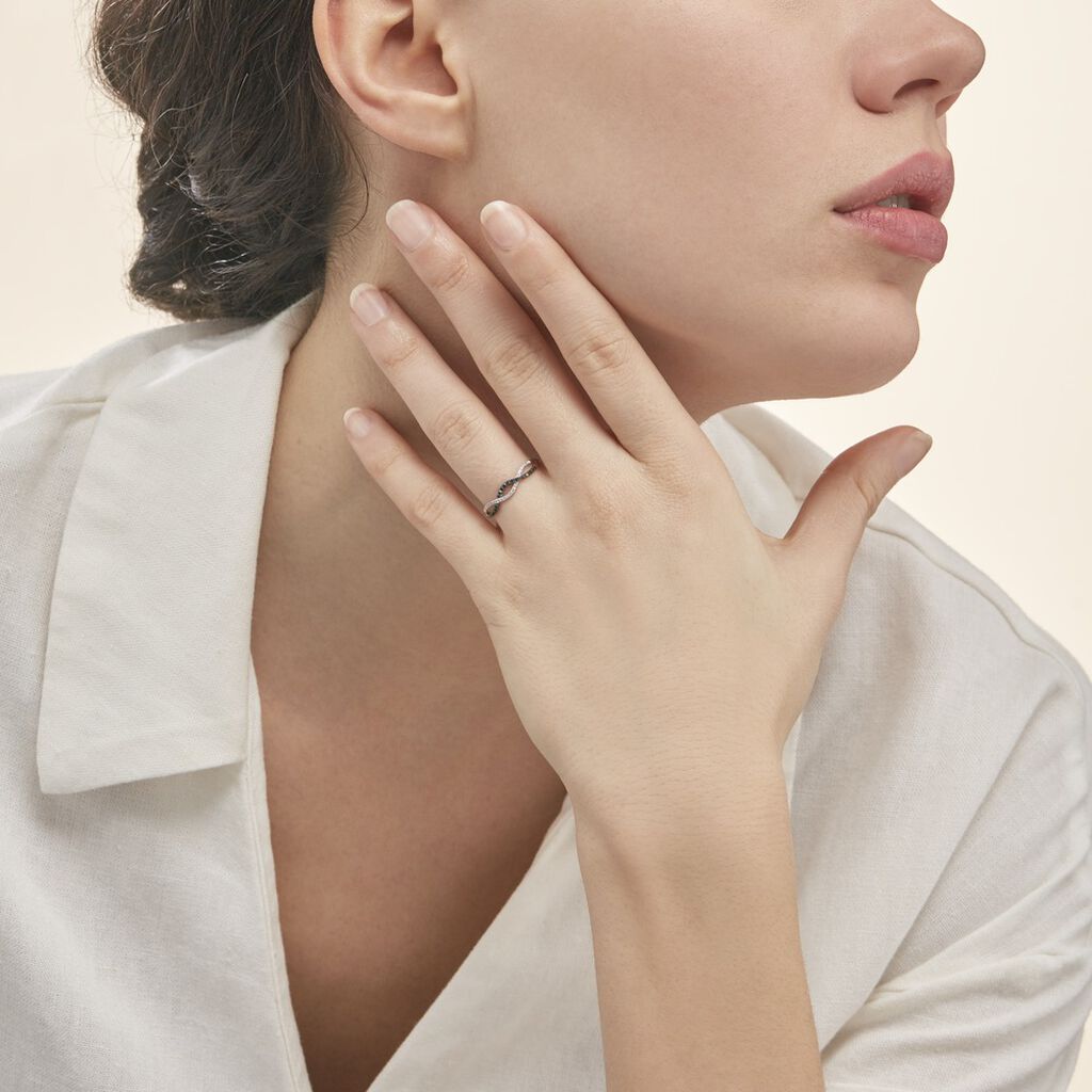 Bague Lilybeth Or Blanc Diamant - Bagues avec pierre Femme | Histoire d’Or