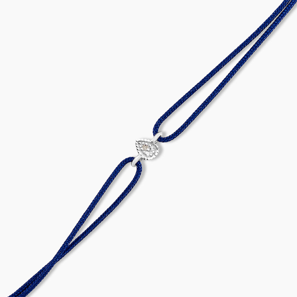 Bracelet Mon 1er Diamant Or Blanc Diamant - Bracelets cordon Femme | Histoire d’Or