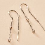 Boucles D'oreilles Pendantes Garsha Argent Blanc Oxyde De Zirconium - Boucles d'oreilles fantaisie Femme | Histoire d&rsquo;Or