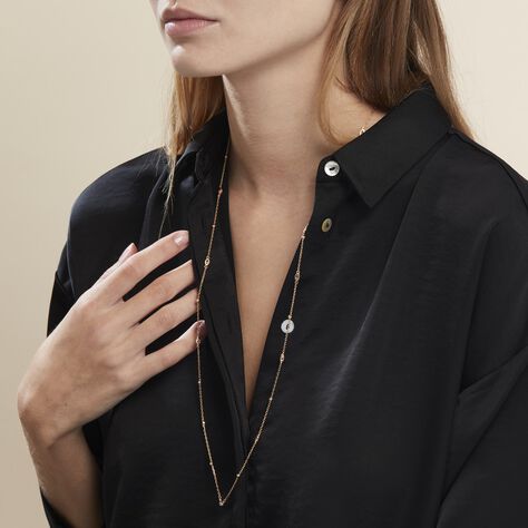 Collier Sautoir Plaqué Or Jaune Kristia Oxydes De Zirconium - Sautoirs Femme | Histoire d’Or