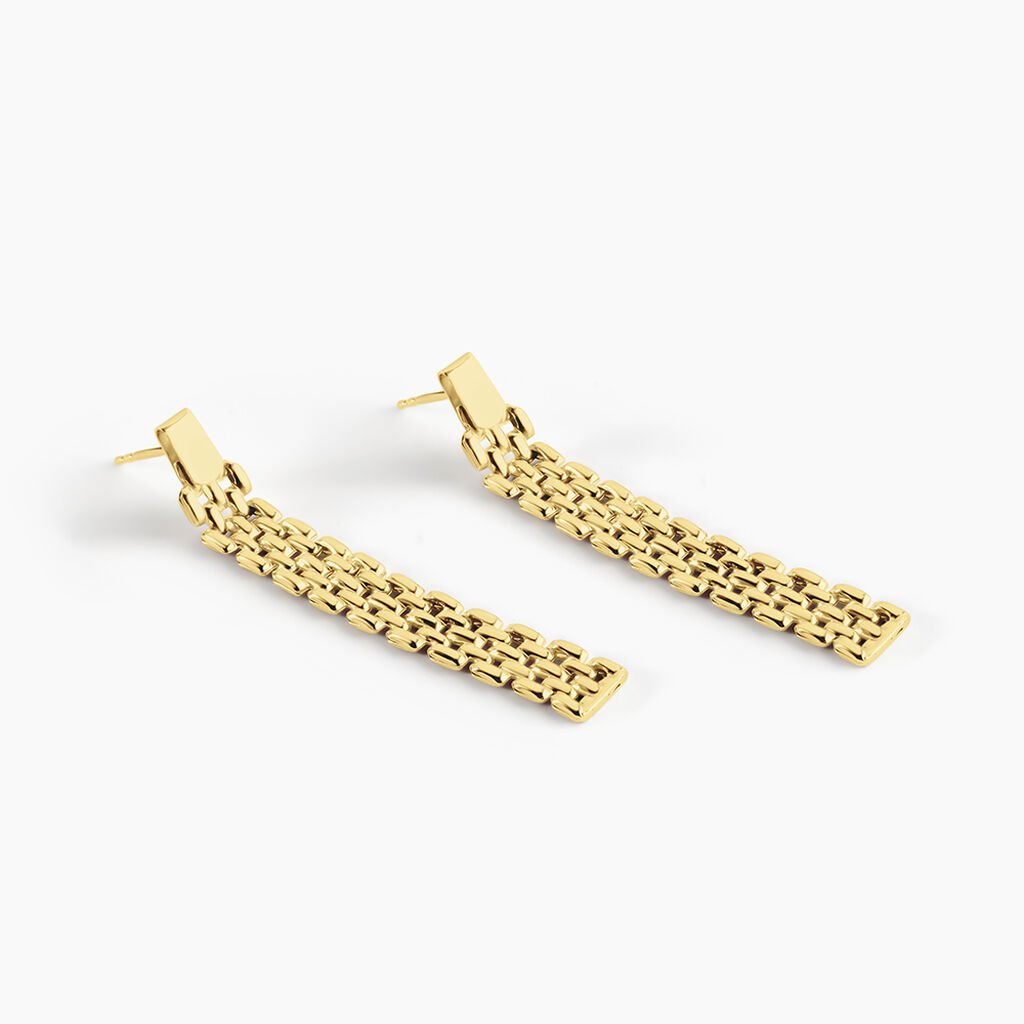 Boucles D'Oreilles Pendantes Allure Argent Jaune - Boucles d'oreilles pendantes Femme | Histoire d&rsquo;Or