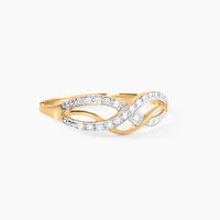 Bague Vaguelette Or Jaune Diamant