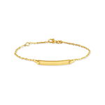 Bracelet Identit&eacute; Gaspardine Maille For&ccedil;at Or Jaune - Bracelets Communion Enfant | Histoire d&rsquo;Or