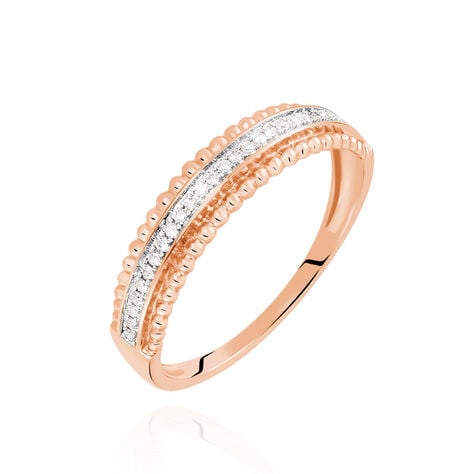Bague Aurelya Or Rose Diamant - Bagues avec pierre Femme | Histoire d’Or