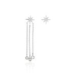Boucles D'oreilles Pendantes Clarence Argent Blanc Oxyde De Zirconium - Boucles d'oreilles fantaisie Femme | Histoire d&rsquo;Or