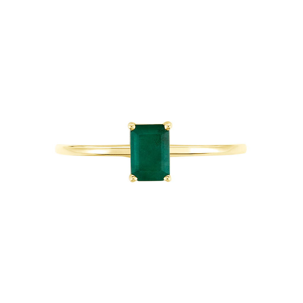 Bague Solitaire Ethalyn Or Jaune Emeraude - Bagues solitaires Femme | Histoire d’Or