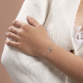Bracelet Azylis Argent Blanc Oxyde De Zirconium - Bracelets Coeur Femme | Histoire d’Or