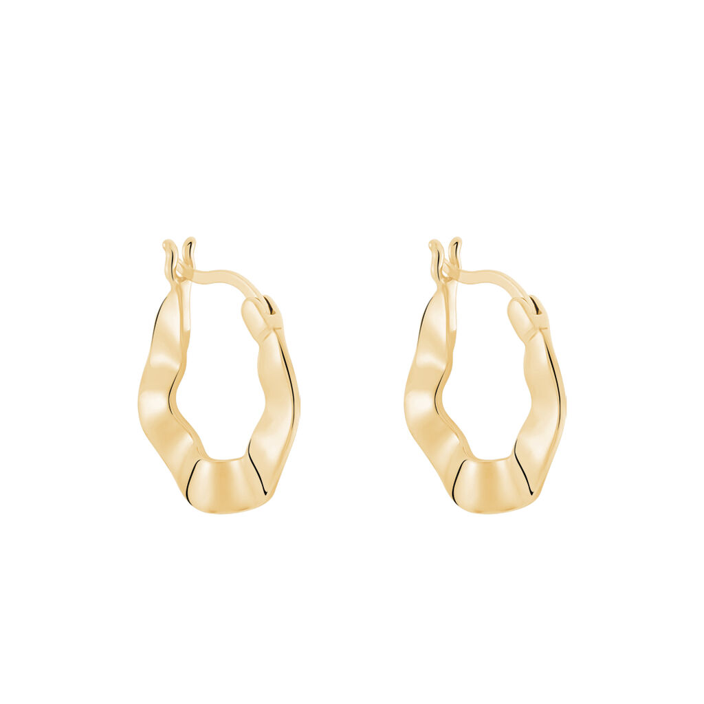 Créoles Keara Plaqué Or Jaune - Boucles d'oreilles créoles Femme | Histoire d’Or