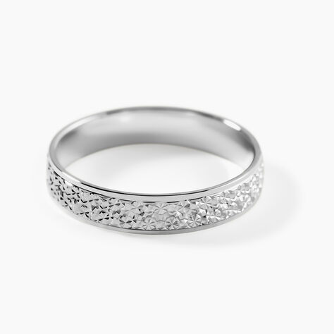 Alliance Herveva Ruban Plat Or Blanc - Alliances Unisex | Histoire d&rsquo;Or