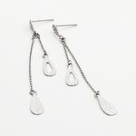 Boucles D'oreilles Pendantes Anila Gouttes Or Blanc - Boucles d'oreilles pendantes Femme | Histoire d&rsquo;Or