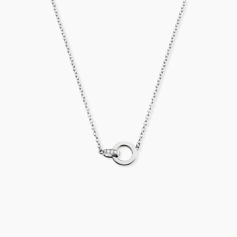 Collier Cristel Argent Blanc Oxyde De Zirconium - Colliers fantaisie Femme | Histoire d&rsquo;Or
