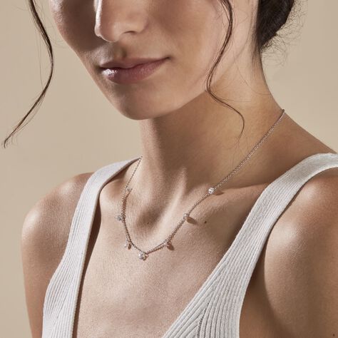 Collier Argent Collie Argent Blanc Oxyde - Colliers fantaisie Femme | Histoire d’Or