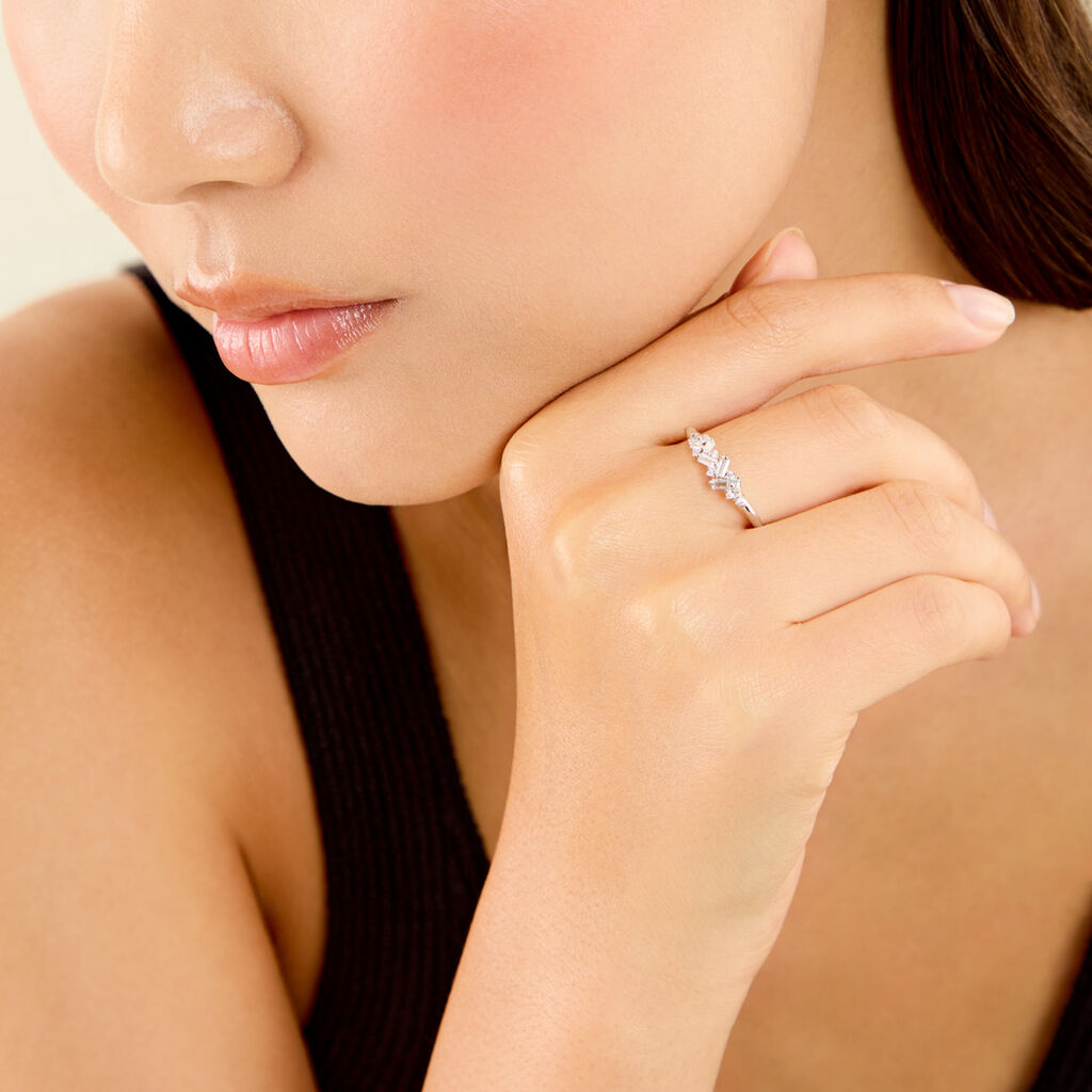 Bague Rio Argent Blanc Oxyde De Zirconium - Bagues avec pierre Femme | Histoire d&rsquo;Or