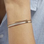 Bracelet Jonc Zoila Plaqu&eacute; Or Pierre De Synthese Et Oxyde - Bracelets joncs Femme | Histoire d&rsquo;Or