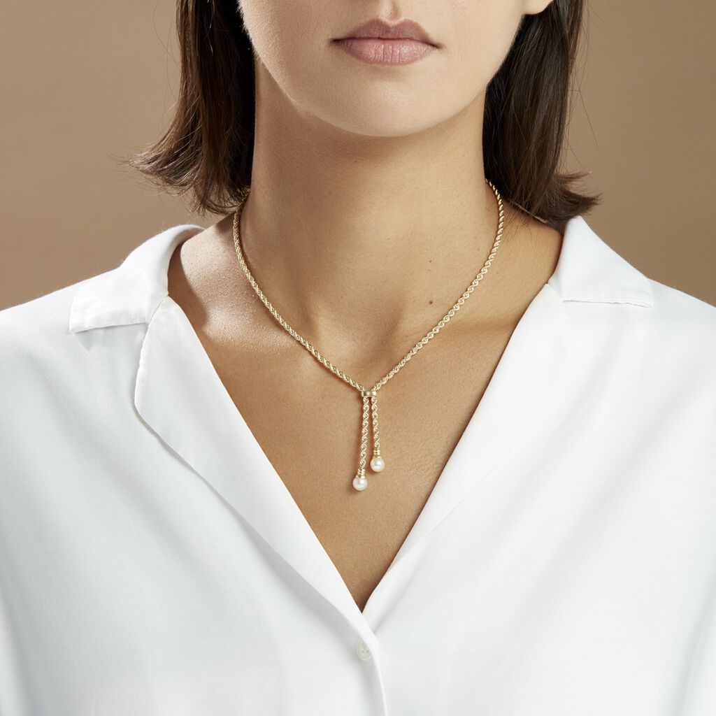 Chaîne Hatsu Or Jaune Perle De Culture - Chaines Femme | Histoire d’Or