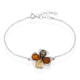 Bracelet Oviya Argent Blanc Ambre - Bracelets fantaisie Femme | Histoire d’Or