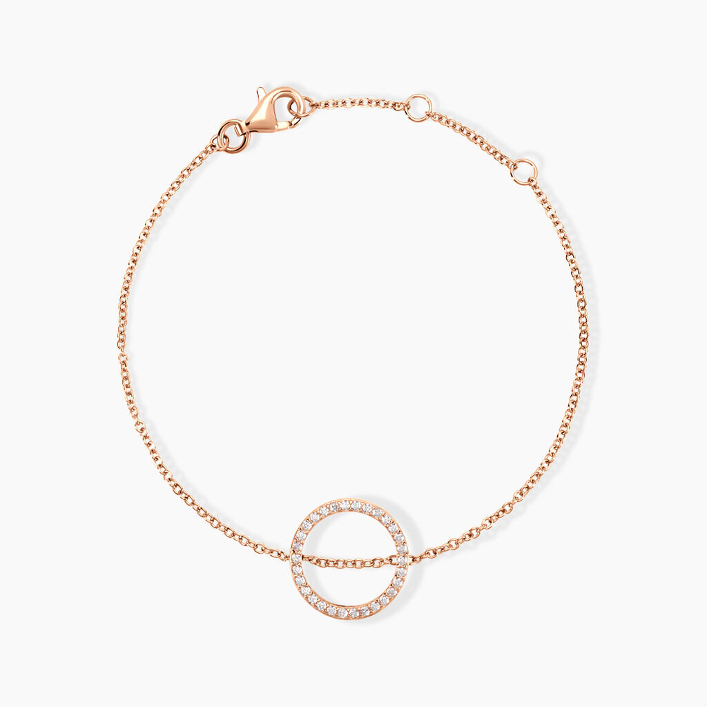 Bracelet Alysone Argent Rose Oxyde De Zirconium - Bracelets Femme | Histoire d’Or