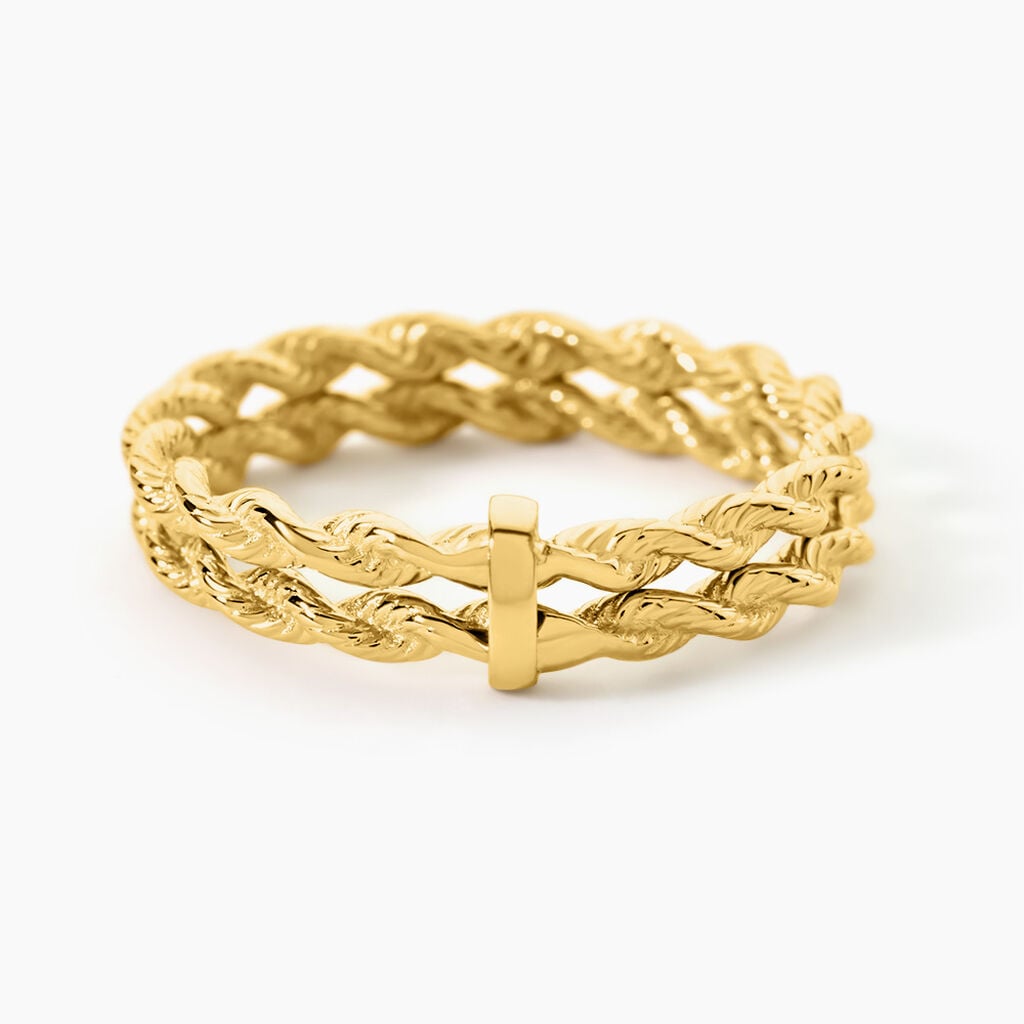 Bague Ambra Acier Jaune - Bagues fantaisie Femme | Histoire d&rsquo;Or