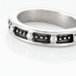 Bague Acier Blanc Ghislain - Bagues fantaisie Homme | Histoire d&rsquo;Or