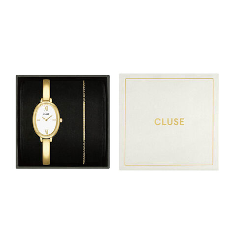 Coffret De Montre Cluse L'Ovale Blanc - Montres Coffrets Femme | Histoire d&rsquo;Or