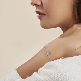Bracelet Anne-louise Argent Blanc - Bracelets fantaisie Femme | Histoire d’Or