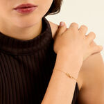Bracelet Cladie Argent Dor&eacute; A L'Or 750/1000 Oxyde De Zirconium - Bracelets Femme | Histoire d&rsquo;Or