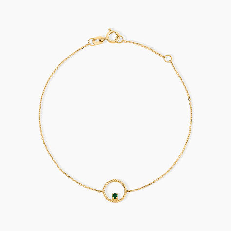 Bracelet Eimhir Or Jaune Emeraude - F&ecirc;te des m&egrave;res Femme | Histoire d&rsquo;Or