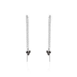 Boucles D'oreilles Pendantes Gaynor Double Argent Oxyde - Boucles d'oreilles fantaisie Femme | Histoire d’Or