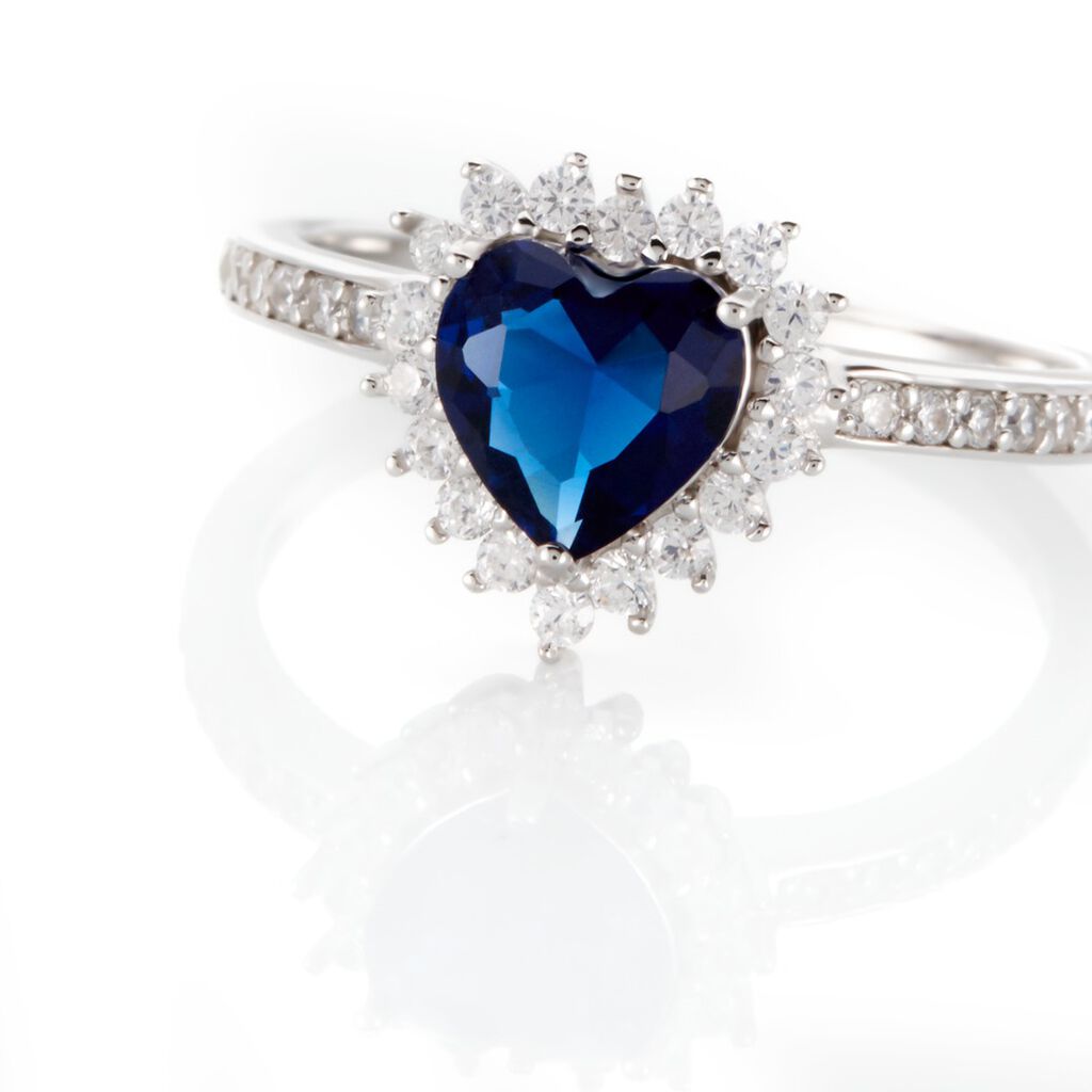 Bague Sphinx Argent Blanc Pierre Et Oxyde De Zirconium - Bagues solitaires Femme | Histoire d&rsquo;Or