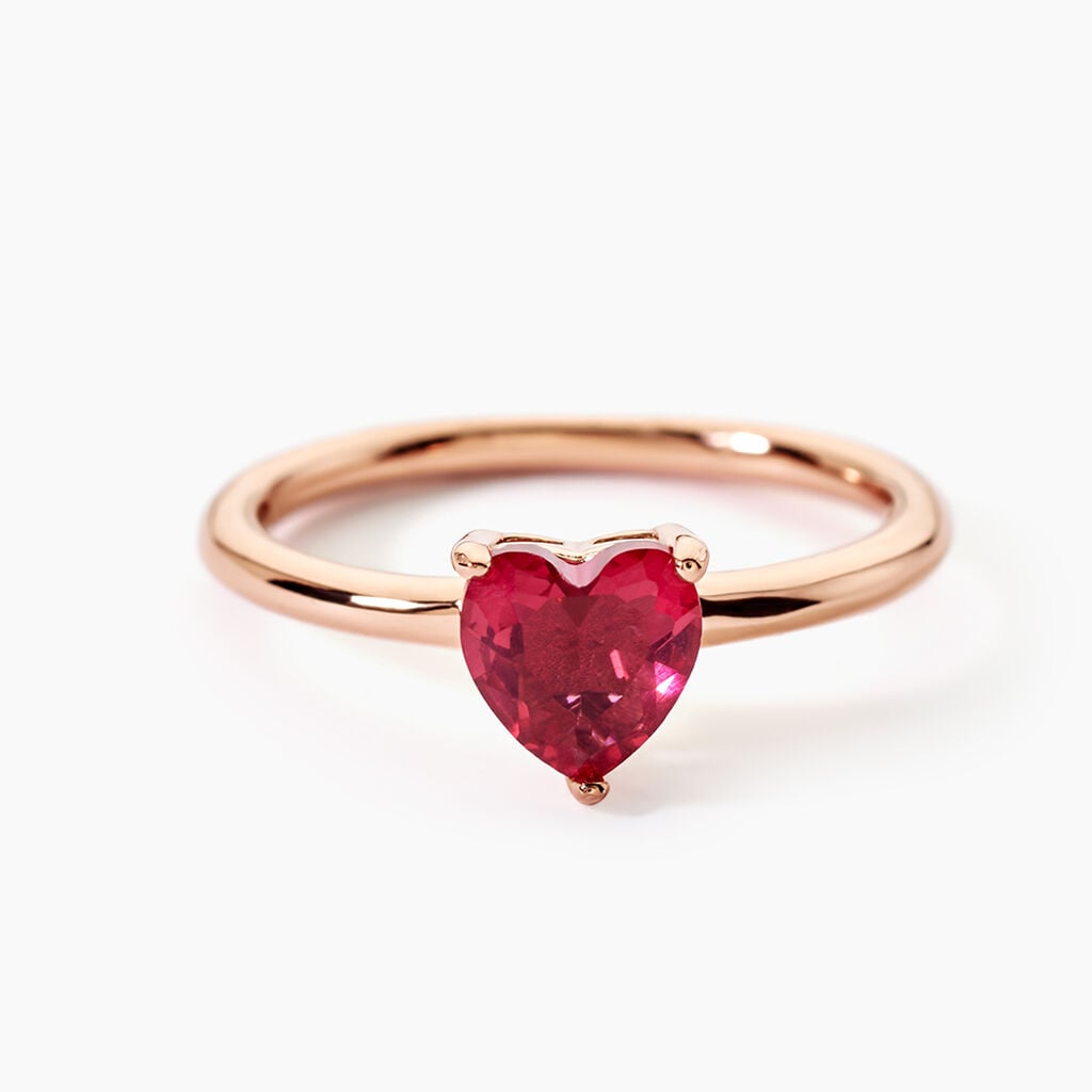Bague Solitaire Kelvyn Argent Rose Oxyde De Zirconium - Bagues solitaires Femme | Histoire d&rsquo;Or