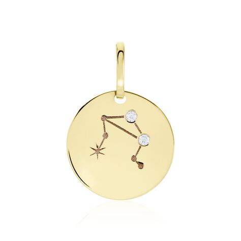 Pendentif Or Jaune Astraea Oxyde De Zirconium - Pendentifs Zodiaque Femme | Histoire d’Or