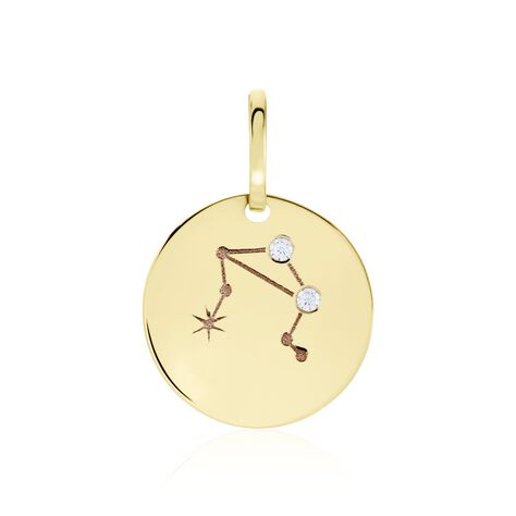 Pendentif Or Jaune Astraea Oxyde De Zirconium - Pendentifs Zodiaque Femme | Histoire d’Or