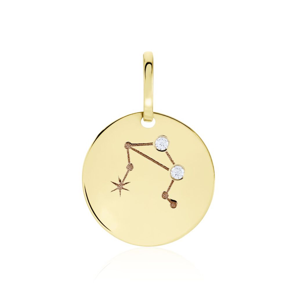 Pendentif Or Jaune Astraea Oxyde De Zirconium