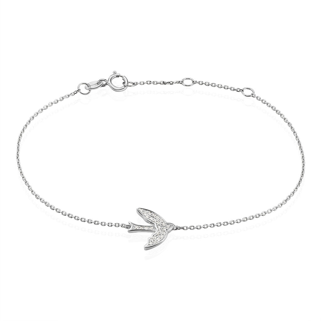 Bracelet Zetta Or Blanc Diamant - Bracelets Femme | Histoire d’Or