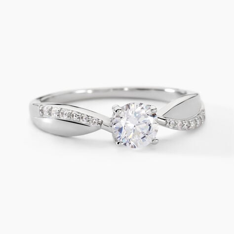 Bague Solitaire Doralicia Argent Blanc Oxyde De Zirconium - Bagues solitaires  | Histoire d&rsquo;Or