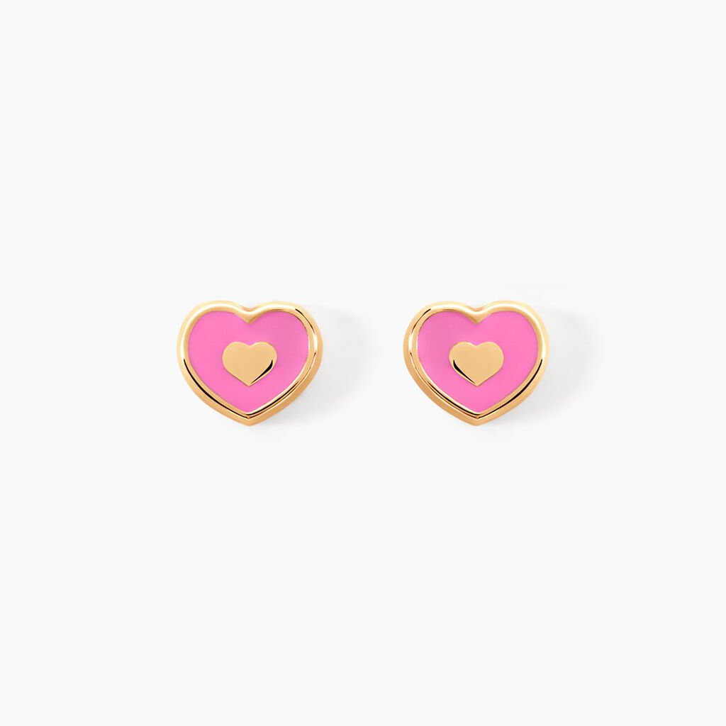Boucles D'oreilles Puces Cintae Or Jaune - Clous d'oreilles Enfant | Histoire d’Or