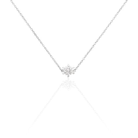 Collier Cyriac Argent Blanc Oxyde De Zirconium - Colliers fantaisie Femme | Histoire d&rsquo;Or